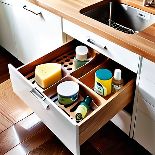 How to organize under the sink efficiently.