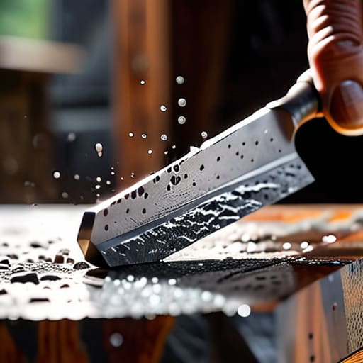 Learning how to sharpen tools effectively.